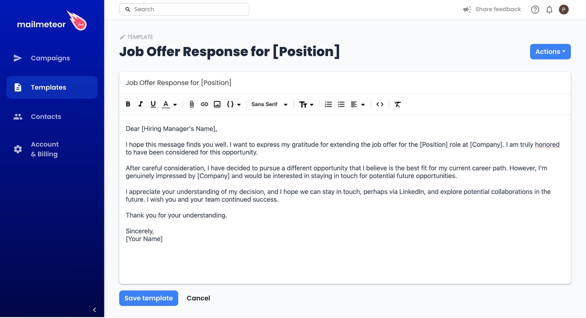 Crafting the Perfect Sample Email for Decline Job Offer